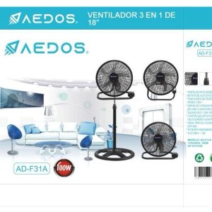 FAN AD F31A/VENTILADOR 3 EN 1 AEDOS F31A 18" 100W