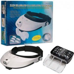 CARETA LUPA MG81001 G / CARETA LUPA CON 5 LENTES LUZ LED