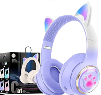AUD AKZ62/AUDIFONO DIADEMA GATO LED BT SD FM