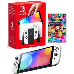NIN SWITCH OLED B MK8/ NINTENDO SWITCH OLED BLANCO CON JUEGO MK8