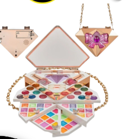 MAKEUP 1688 8818/SET DE MAQUILLAJE BOLSO DIAMANTE PARA NIÑAS
