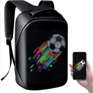 MOCHILA LCD LED/MOCHILA LCD LED A TODO COLOR CONTROLADA POR APLICACIÓN PROGRAMABLE IMPERMEABLE