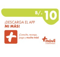 RECARGA T10/RECARGA DE TARJETAS PARA CELULARES MAS MOVIL/ TIGO 10.00