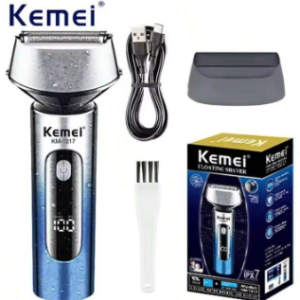BARBERA KM1317/ BARBERA DE CORTE DE CABELLO PROFESIONAL CON CARGA DE LARGA DURACION LIVIANA CARGA USB DIFERENTES GUIAS DE CORTA DISEÑOS ESCLUSIVOS