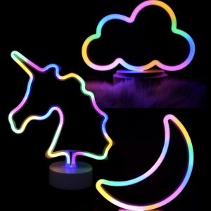 LAMP RGB DIS / ADORNO RGB DISEÑO NUBE LUNA UNICORNIO