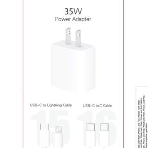 CHA PD 35W 2EN1 / CARGADOR PD 35W CON 2 CABLE C A C Y CABLE C A LIGHTNING