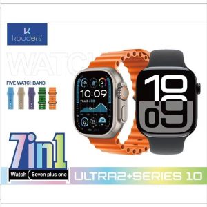 SMART WATCH KD0304 / KIT DE 2 RELOJES ULTRA2 7 BANDAS DIFERENTES COLORES KOUDERS