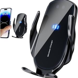 HOL FJ20 / HOLDER DE CARRO CON CARGADOR 15W PARA REGILLA DE AIRE DEL AUTO