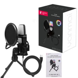 MICROFONO SF666R / MICROFONO ESCRITORIO INFLUENCER CON RGB USB