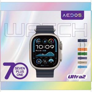 SMART WATCH AD0302 / KIT DE RELOJ ULTRA 2 CON 6 BANDAS DIFERENTES COLORES AEDOS