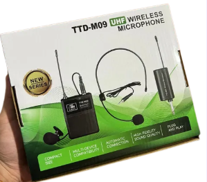 MICROFONO TTD M09 / MICROFONO INALAMBRICO DE DIADEMA UHF CANCELACION DE RUIDO
