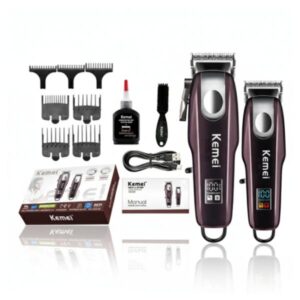 MAQUINA KM8526 / COMBO MAQUINA KEMEI CON PANTALLA LED CARGA TIPO C Y LARGA DURACION DE BATERIA