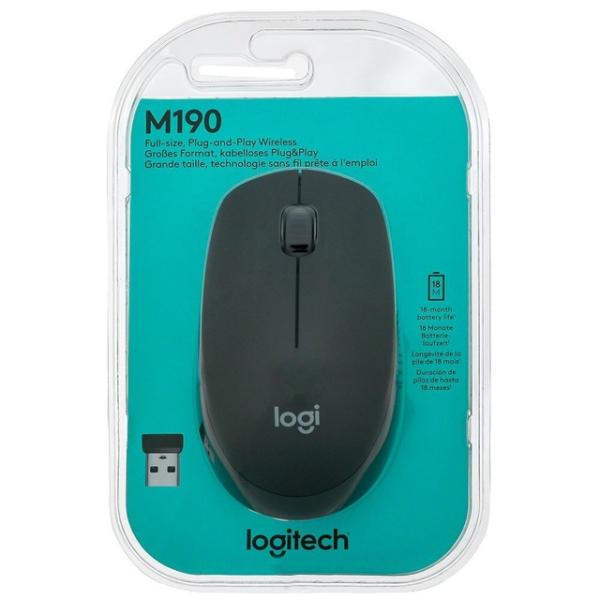 LOG M190/ MOUSE WIRELESS LOGITECH FULL-SIZE 3 BUTTONS