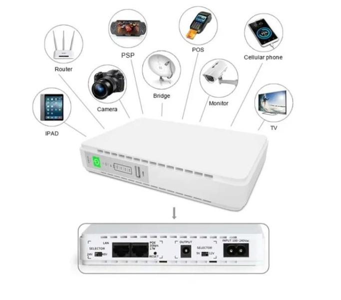 MINI UPS TOK03PRO / RESPALDO DE ENERGIA PARA DISPOSITIVOS PEQUENOS SALIDA 12000 mAh 18W IMPUT USB TC 5V 9V 12V