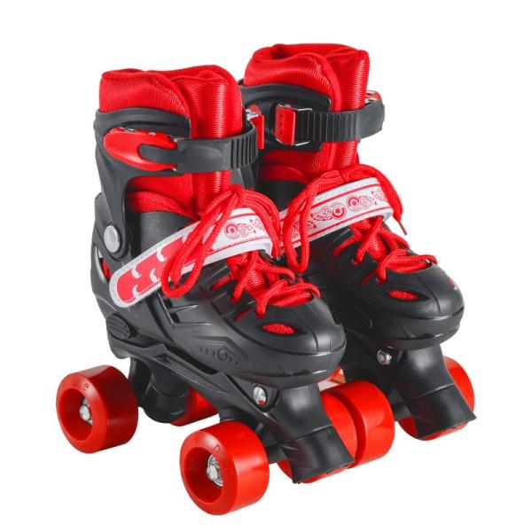 SKATE 1322 S / PATINES 4 RUEDAS DEL 31-34 CON LUZ LED CON PROTECCION COLOR AZUL Y ROJO