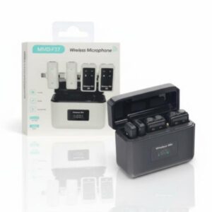 MICROFONO MMD F37 / MICROFONO WIRELESS DOBLE CON ADAPTADOR IPH Y TIPO C ANC 20H DE DURACION DE BATERIA