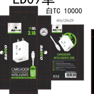 CHA BG04 C / CARGADOR 3.1A BAGOO TIPO C