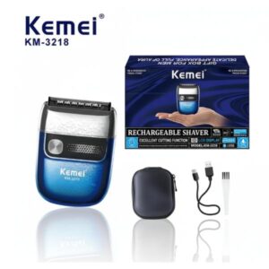 BARBERA KM3218/ BARBERA DE AFEITAR CARGA USB SISTEMA DE CORTE DOS CUCHILLAS