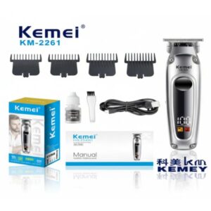 MAQUINA KM2261/ MAQUINA DE CORTE DE CABELLO PROFESIONAL CON CARGA DE LARGA DURACION LIVIANA CARGA USB DIFERENTES GUIAS DE CORTA DISE?OS ESCLUSIVOS