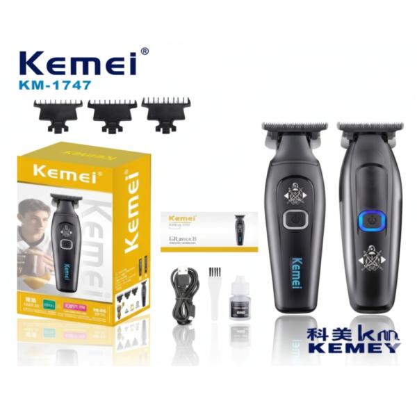 MAQUINA KM1747 / MAQUINA DE CORTE PANTALLA LED INHALAMBRICA CARGA LARGA DURACION DOS DISENOS DIFERENTES