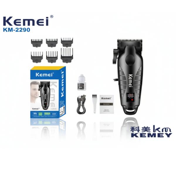 MAQUINA KM2290 / MAQUINA DE CORTE PANTALLA LED INHALAMBRICA CARGA LARGA DURACION INCLUYE GUIAS