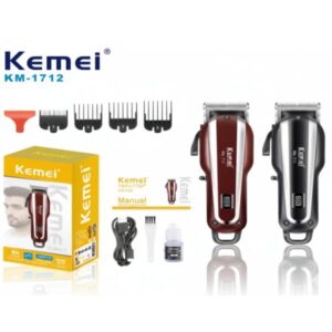 MAQUINA KM1712 / MAQUINA DE CORTE PANTALLA LED INHALAMBRICA CARGA LARGA DURACION DISENO CLASICO NEGRO O VINOTINTO