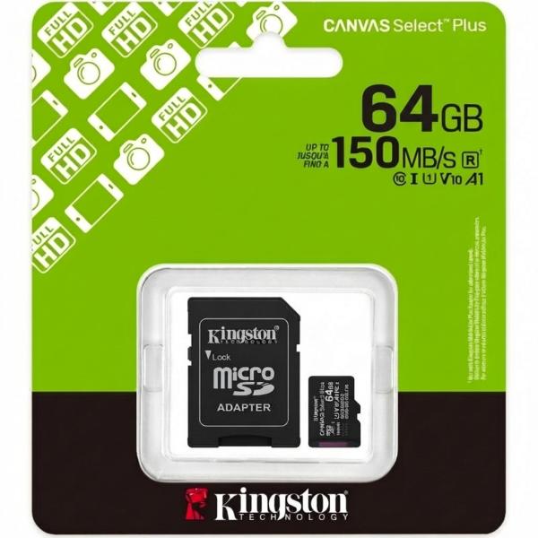 KIN MICRO 64GB C10/ KINGSTON MICRO SD 64GB CLASS 10
