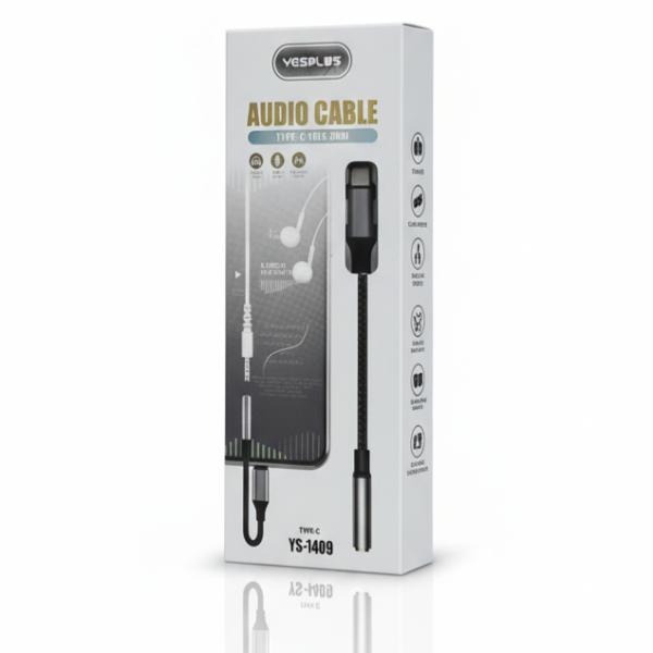 CAB ADAP YS1409 /CABLE ADAPTADOR AUXILIAR TIPO C YESPLUS YS1409