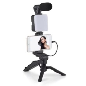 SELFIE PK 771 / KIT DE SELFIE Y VIDEO PLOKAMA CON MICROFONO LUZ LED POCKED