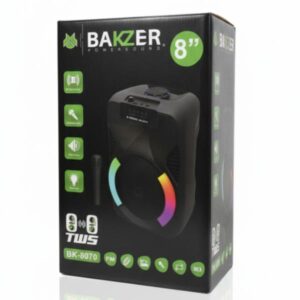 BOC BK 8070 / BOCINA BAKZER 8 PULGADAS TWS MIC AUX RGB
