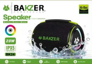 BOC BK 24 / BOCINA BAKZER WATERPROOF 2X20W TF CARD BT USB 2.0 3000mAh