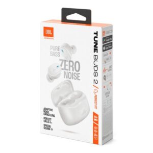 JBL TUNE BUDS2 B/ JBL HEADPHONE TUNE BUDS 2 BLANCO AUDIFONO INALAMBRICO ADAPTIVE NOISE CANCELLING