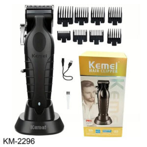 MAQUINA KM2299U / MAQUINA DE CORTE DE CABELLO PROFESIONAL CON CARGA DE LARGA DURACION LIVIANA CARGA USB DIFERENTES GUIAS DE CORTE