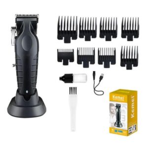 MAQUINA KM2296U / MAQUINA DE CORTE DE CABELLO PROFESIONAL CON CARGA DE LARGA DURACION LIVIANA CARGA USB DIFERENTES GUIAS DE CORTE