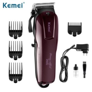 MAQUINA KM2600 / MAQUINA DE CORTE DE CABELLO PROFESIONAL CON CARGA DE LARGA DURACION LIVIANA CARGA USB DIFERENTES GUIAS DE CORTE
