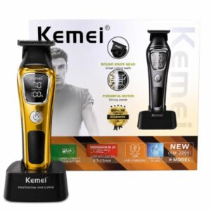 MAQUINA KM1912A / MAQUINA DE CORTE DE CABELLO PROFESIONAL CON CARGA DE LARGA DURACION LIVIANA CARGA USB DIFERENTES GUIAS DE CORTE