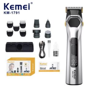MAQUINA KM1791 / MAQUINA RECARGABLE 7800RPM LIVIANA PROFESIONAL PANTALLA LED