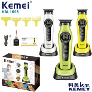 MAQUINA KM1595 / MAQUINA CLIPPER RECARGABLE TIPO C 8000 RPM COLORES VARIADOS