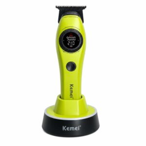 MAQUINA KM1736 / MAQUINA CLIPPER RECARGABLE TIPO C 8000RPM DOS COLORES PANTALLA LED