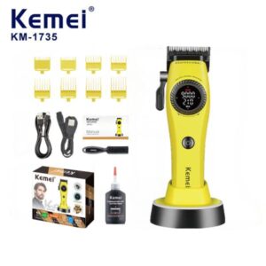 MAQUINA KM1735 / MAQUINA CLIPPER RECARGABLE TIPO C 8000RPM DOS COLORES PANTALLA LED