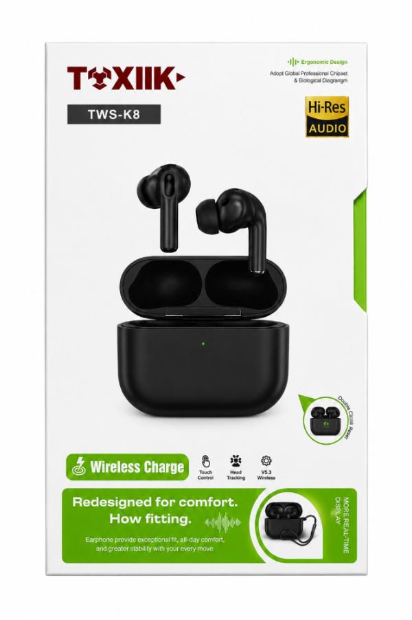 TWS GEN TOK AIRPODS PRO 3 NG / AUDIFONOS TOXIIK AIRPODS PRO 3 NEGRO