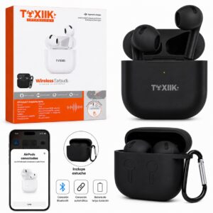 TWS GEN TOK AIRPODS 4 NG / AUDIFONOS TOXIIK AIRPODS 4 NEGRO / INCLUYE ESTUCHE