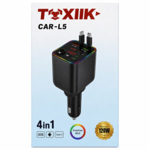 CAR TOK L5 / CARGADOR TOXIIK L5 PARA AUTO 4EN1 120W
