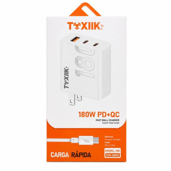 CHA TOK 2603C / CARGADOR 180W TOXIIK CARGA RAPIDA