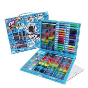 KIT DE DIBUJO PARA NIÑOS 178 PIEZAS SURTIDO